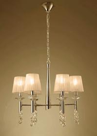 Tiffany French Gold-Soft Bronze Crystal Ceiling Lights Mantra Shaded Crystal Fittings